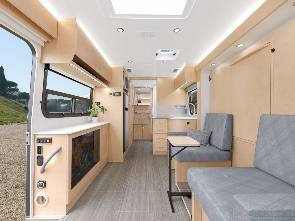 interior of a Unity Murphy Bed on a sprinter chassis