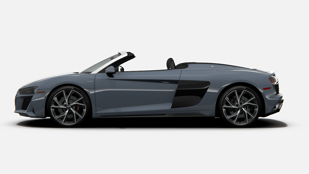 The Audi R8 is a V10-powered supercar.