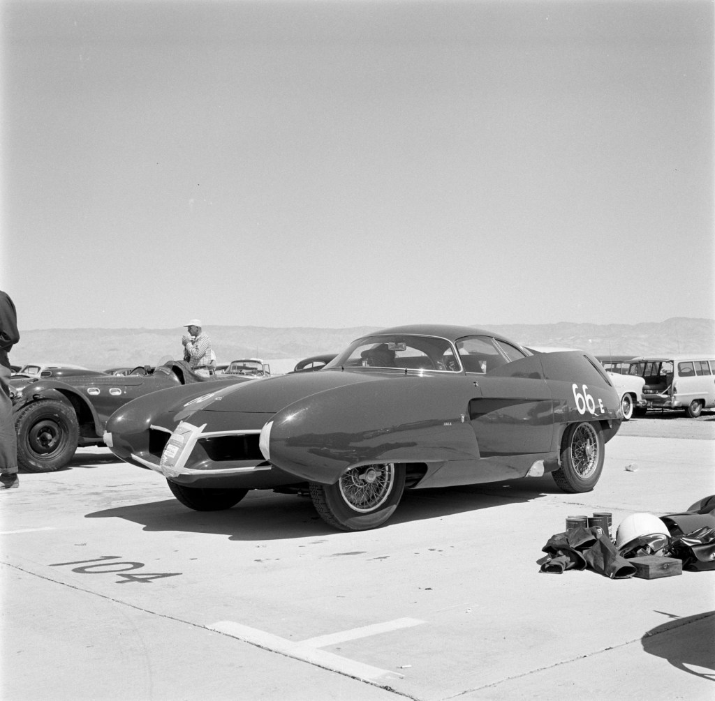 The 1954 Alfa Romeo BAT 7 at the 1955 Palm Springs Road Race