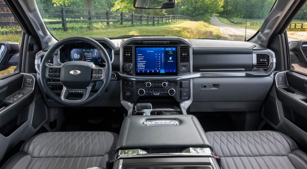 A photo of the 2021 Ford F-150's interior.