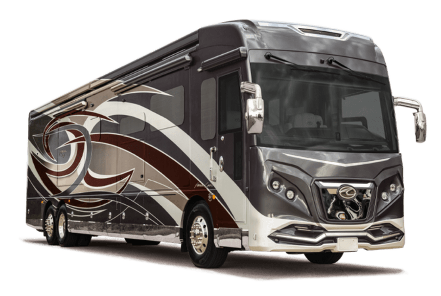 The American Eagle RV is a bus-like vehicle.