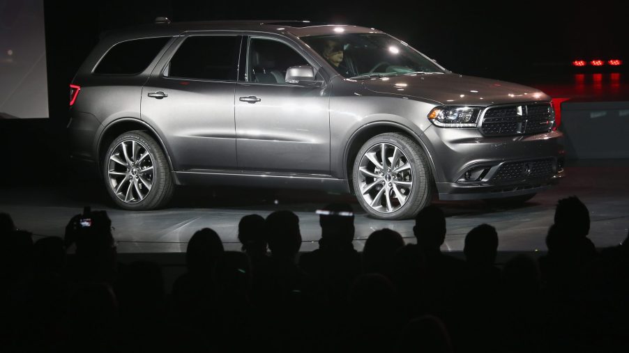 A Dodge Durango on display at an auto show