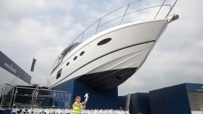 Boat out of the water