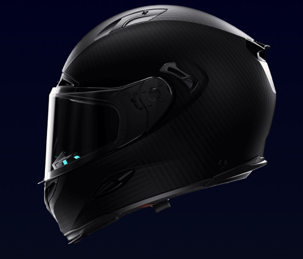 The side view of the Forcite MK1 smart motorcycle helmet