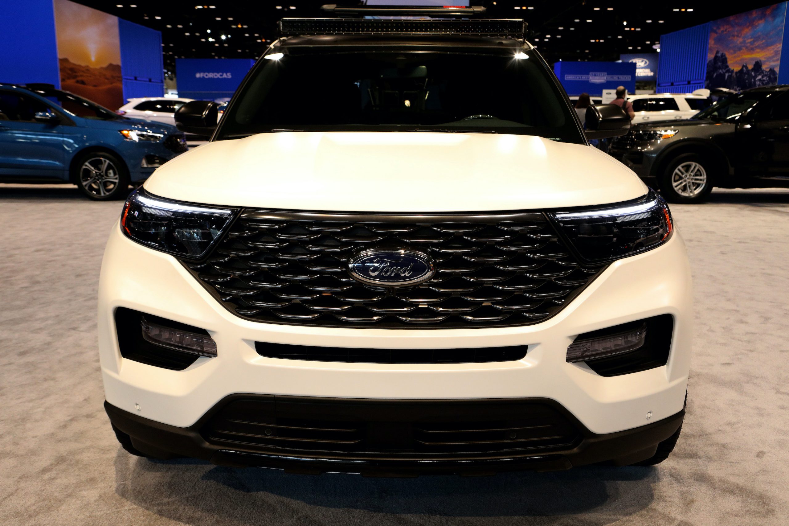 2020 Ford Explorer BTR Edition, competing with the Volkswagen Atlas, is on display at the 112th Annual Chicago Auto Show