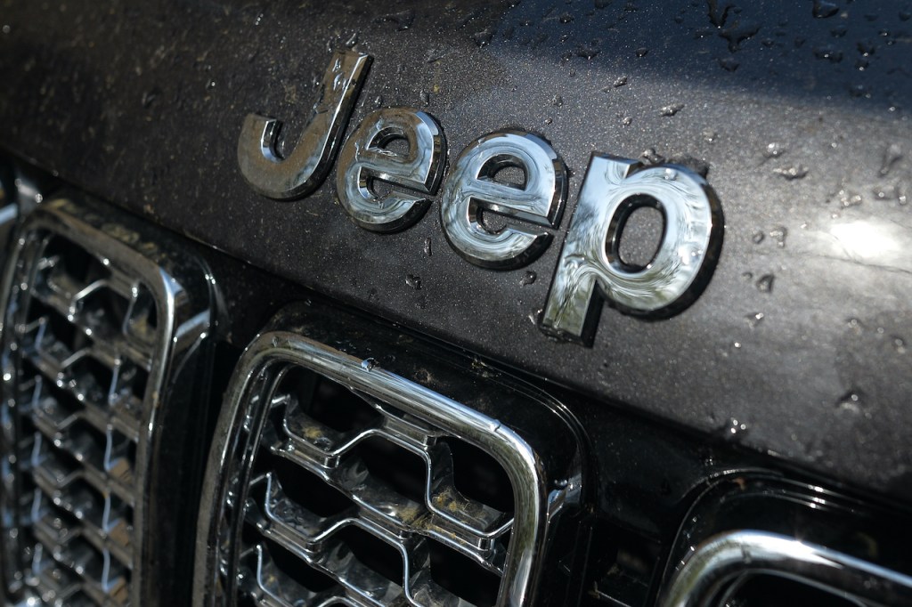 A close up image of the Jeep logo