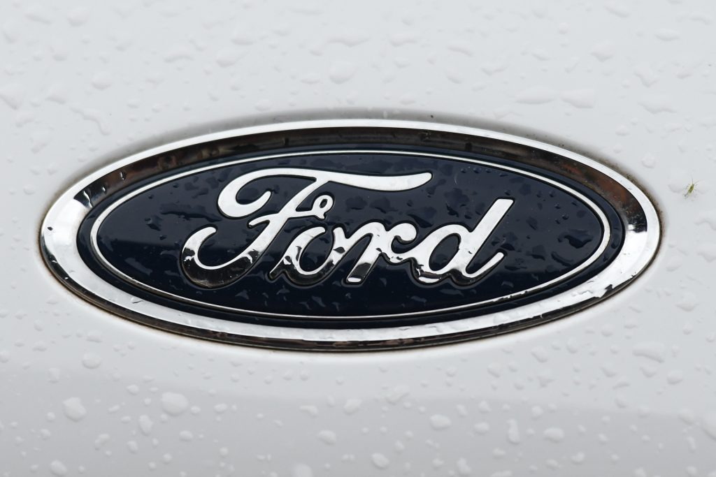 A close up image of the Ford Logo