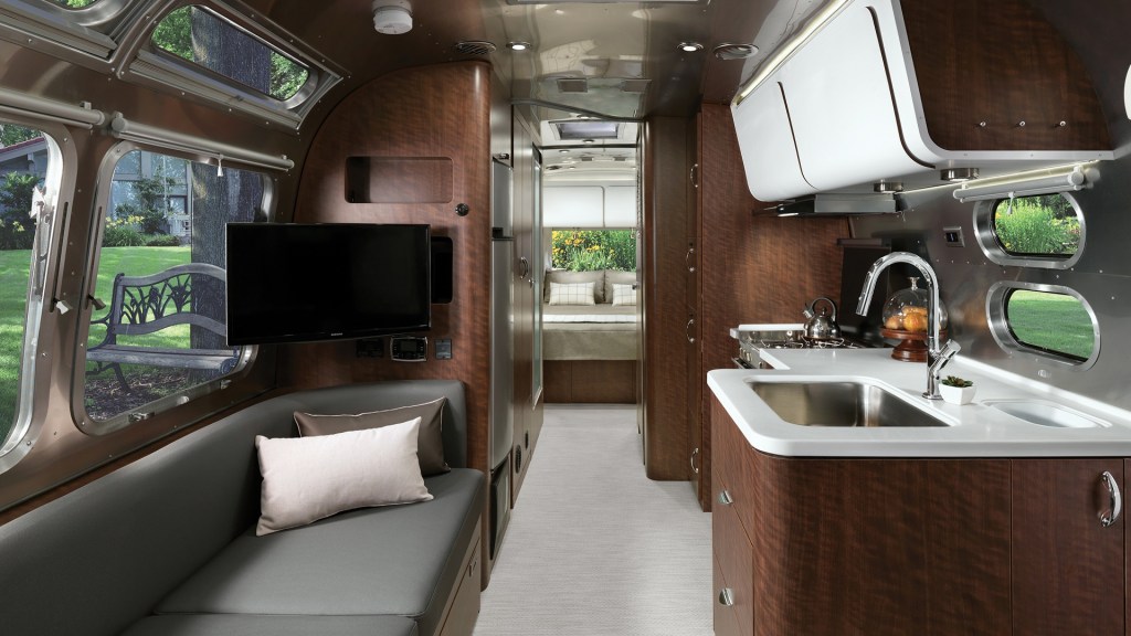 The entertainment space with an HDTV.