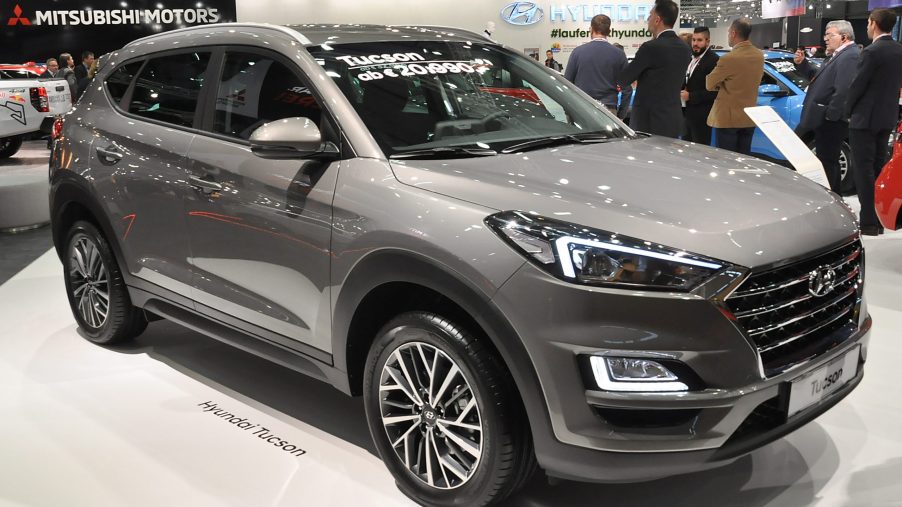 A Hyundai Tucson on display at an auto show