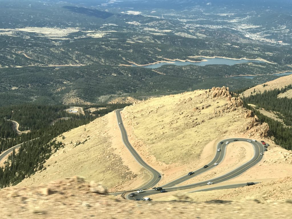 The switchbacks on Pike's Peak