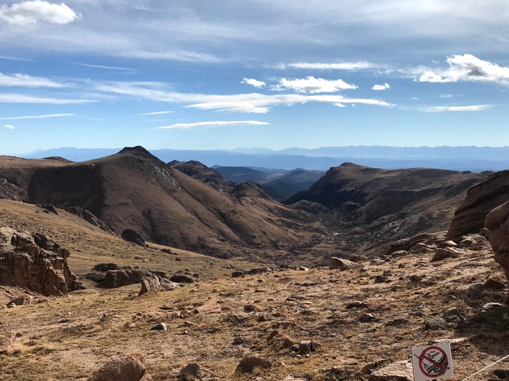 A view from the top of Pike's Peak