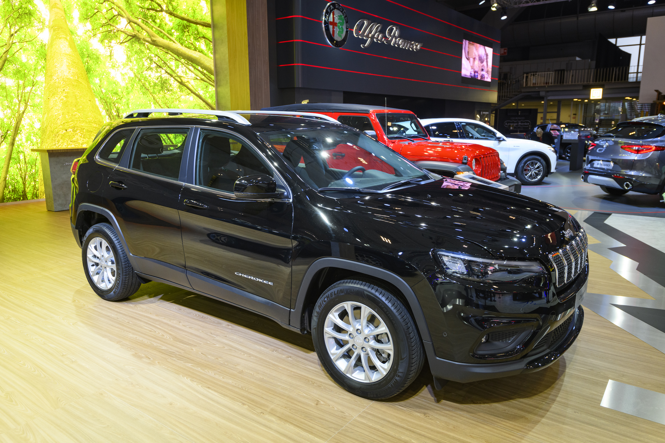 Jeep Cherokee SUV on display at Brussels Expo
