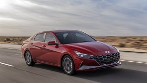 A photo of the 2021 Hyundai Elantra outdoors.