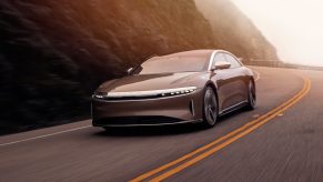The Lucid Air driving