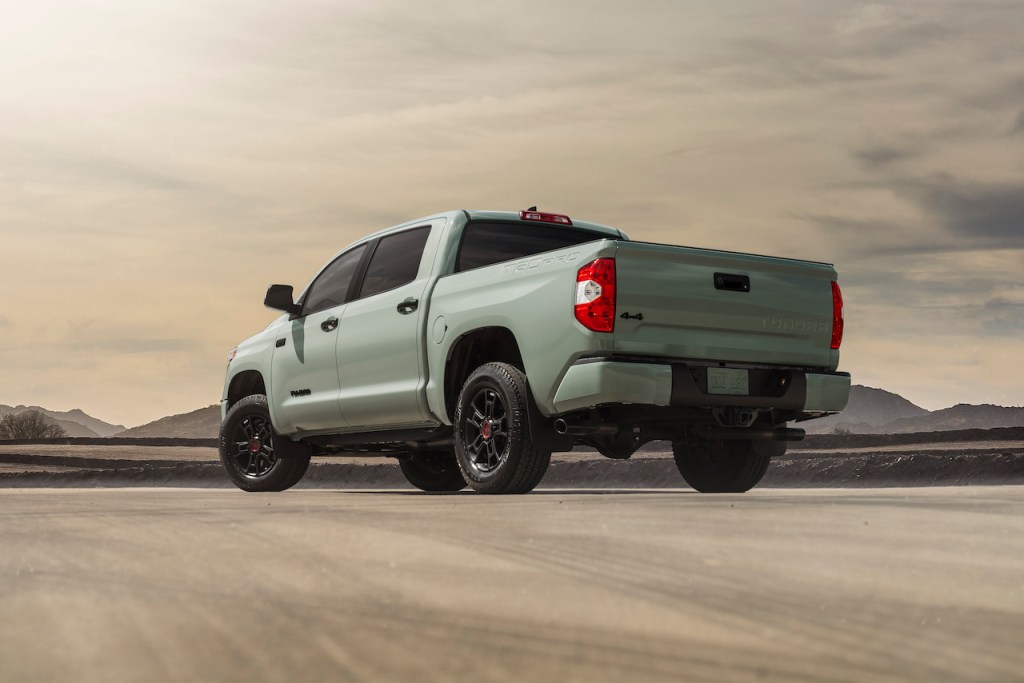 A photo of the Toyota Tundra outdoors.