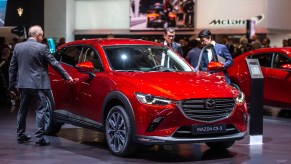 Mazda CX-3 is displayed during the second press day at the 89th Geneva International Motor Show