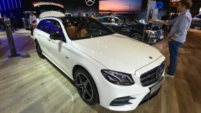 Mercedes-Benz E Class Break or E-Class Estate station wagon on display at Brussels Expo