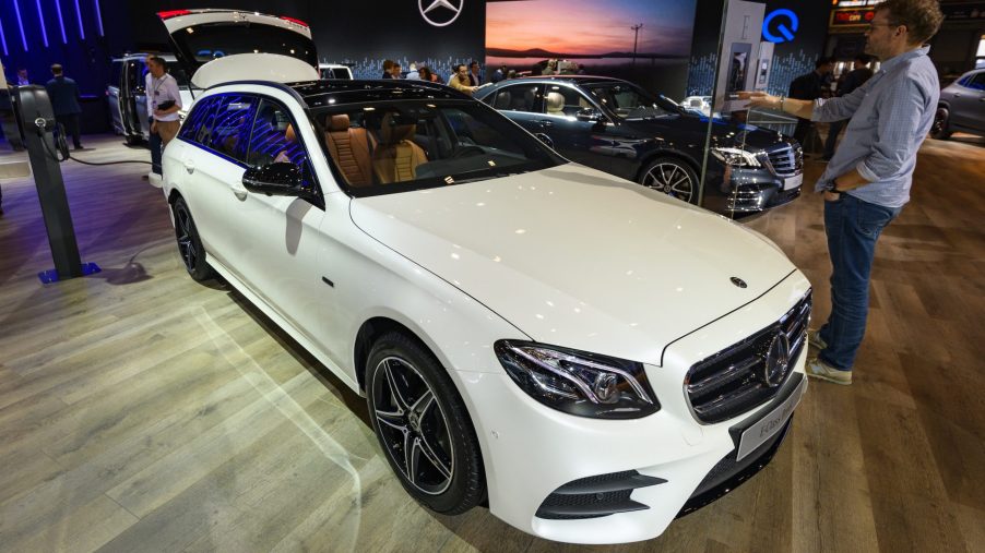 Mercedes-Benz E Class Break or E-Class Estate station wagon on display at Brussels Expo