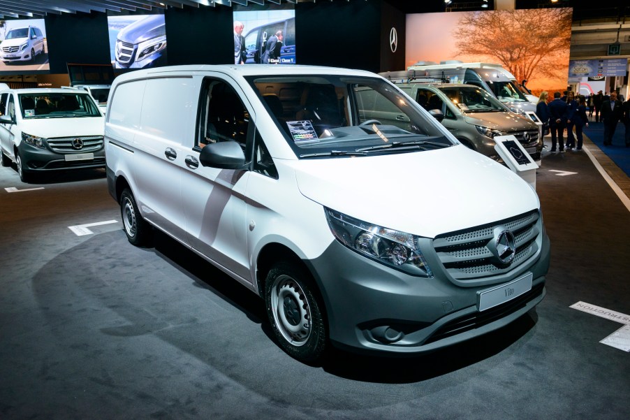Mercedes-Benz Vito panel van light commercial vehicle on display at Brussels Expo