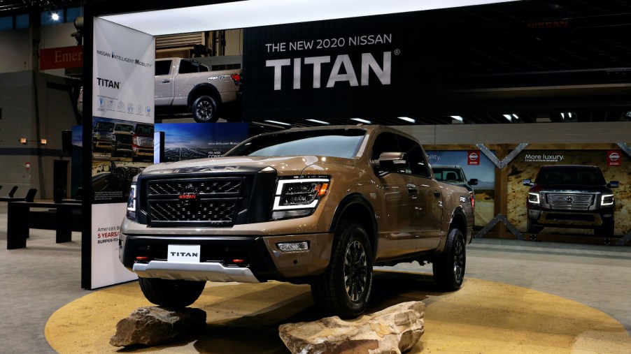 2020 Nissan Titan is on display at the 112th Annual Chicago Auto Show at