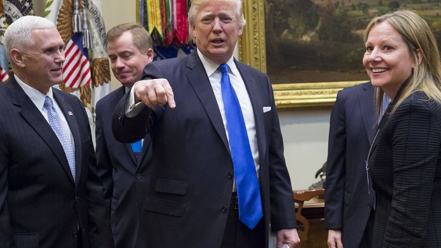 Trump pointing finger down