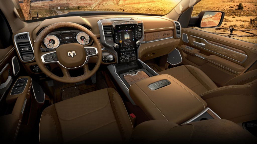 luxurious interior of the consumer reports number 1 pickup truck of 2021