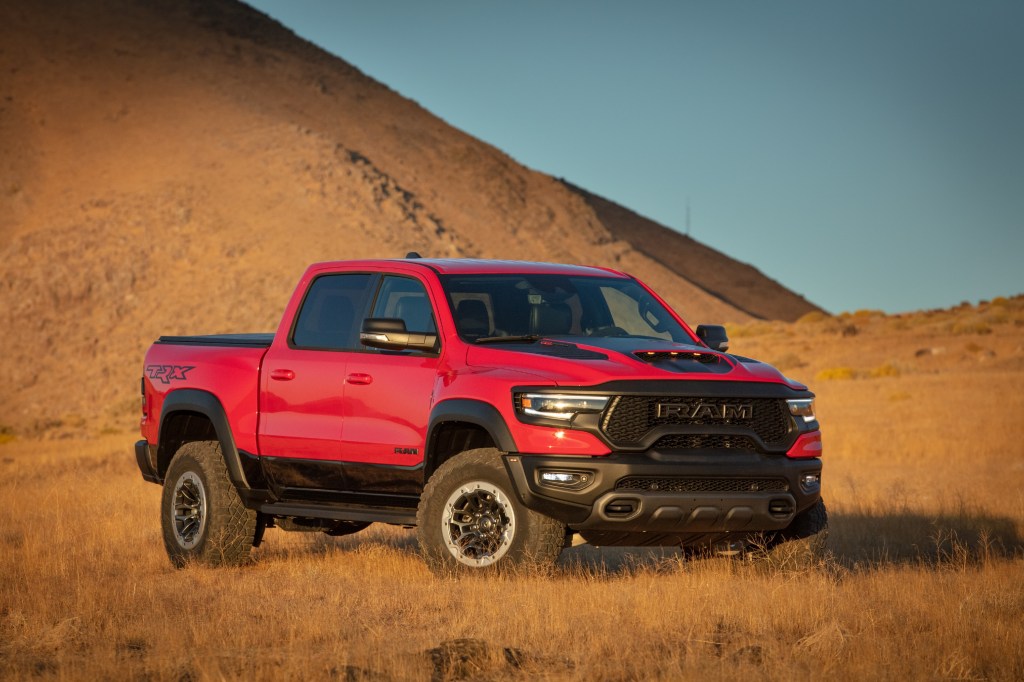 A photo of the 2021 Ram 1500 TRX outdoors.