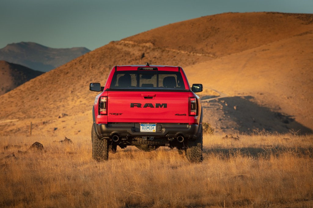 A photo of the 2021 Ram 1500 TRX outdoors.