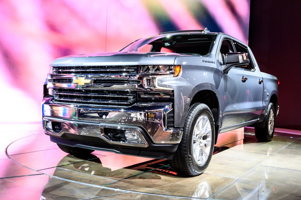 Chevrolet Silverado seen at the New York International Auto Show at the Jacob K. Javits Convention Center