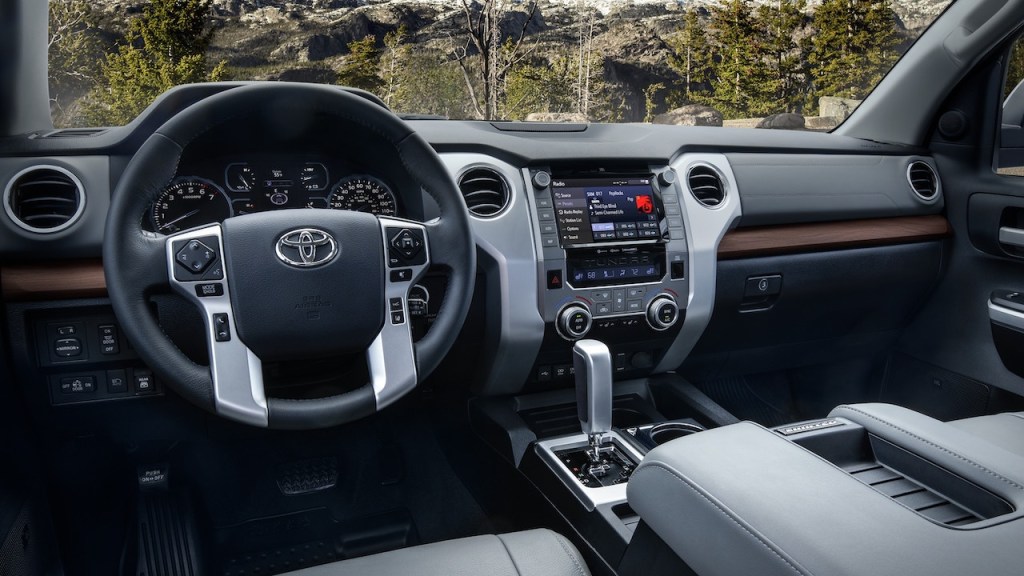 A photo of the Toyota Tundra outdoors.