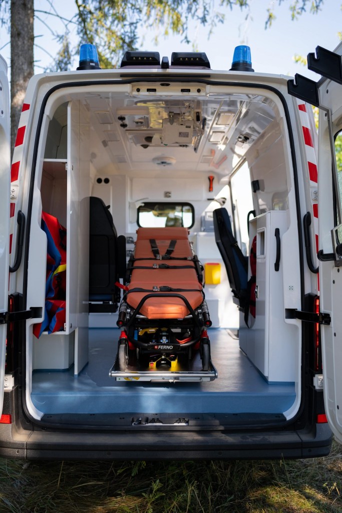 The rear medical area of the Torsus Terrastorm Ambulance