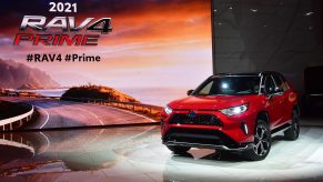 The 2021 Toyota Rav4 Prime unveiled and on display at the 2019 Los Angeles Auto Show