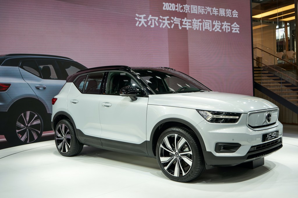 Volvo XC40 Recharge P8 Electric vehicle at Beijing International Auto Show