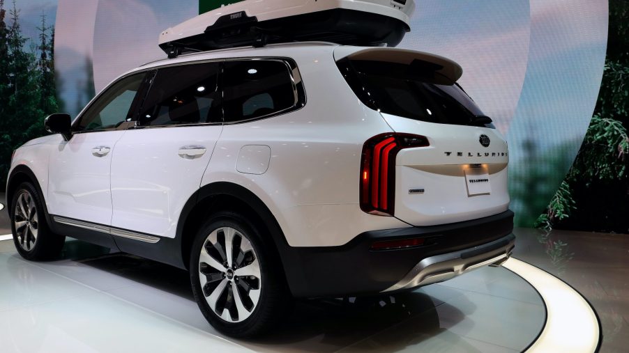 2020 Kia Telluride, competitor to the Volkswagen Atlas, is on display at the 111th Annual Chicago Auto Show at McCormick Place