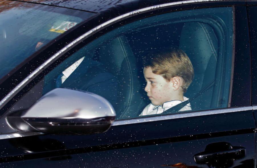 LONDON, UNITED KINGDOM - DECEMBER 18: (EMBARGOED FOR PUBLICATION IN UK NEWSPAPERS UNTIL 24 HOURS AFTER CREATE DATE AND TIME) Prince William, Duke of Cambridge and Prince George of Cambridge attend a Christmas lunch for members of the Royal Family hosted by Queen Elizabeth II at Buckingham Palace on December 18, 2019 in London, England. (Photo by Max Mumby/Indigo/Getty Images)