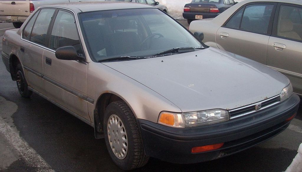 a 1992 Honda Accord in a parking lot