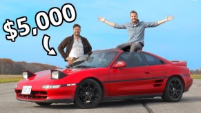 A red 1991 Toyota MR2