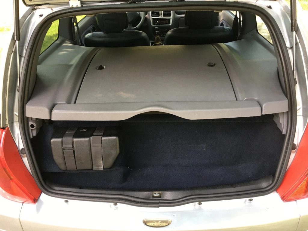 The 2001 Renault Sport Clio V6's in-cabin engine compartment