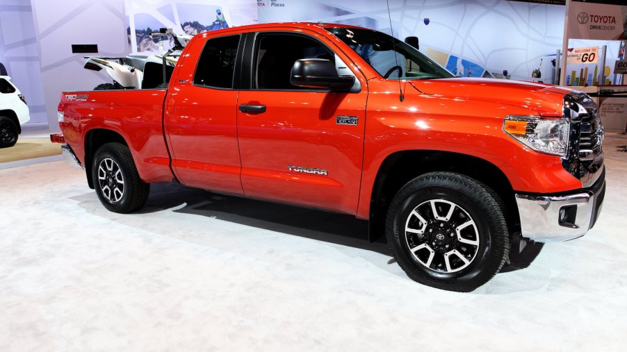 2017 Toyota Tundra is on display at the 109th Annual Chicago Auto Show at McCormick Place in Chicago, Illinois on February 9, 2017.