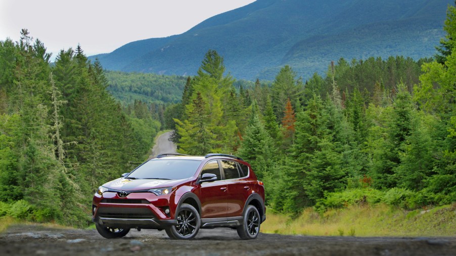 A RAV4 in the mountains