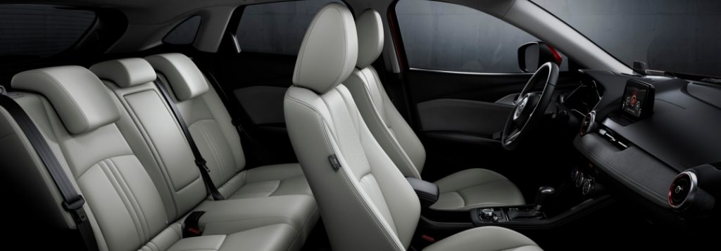 A sideview of the CX-3's car cabin.