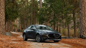 A photo of the Mazda3 outdoors.