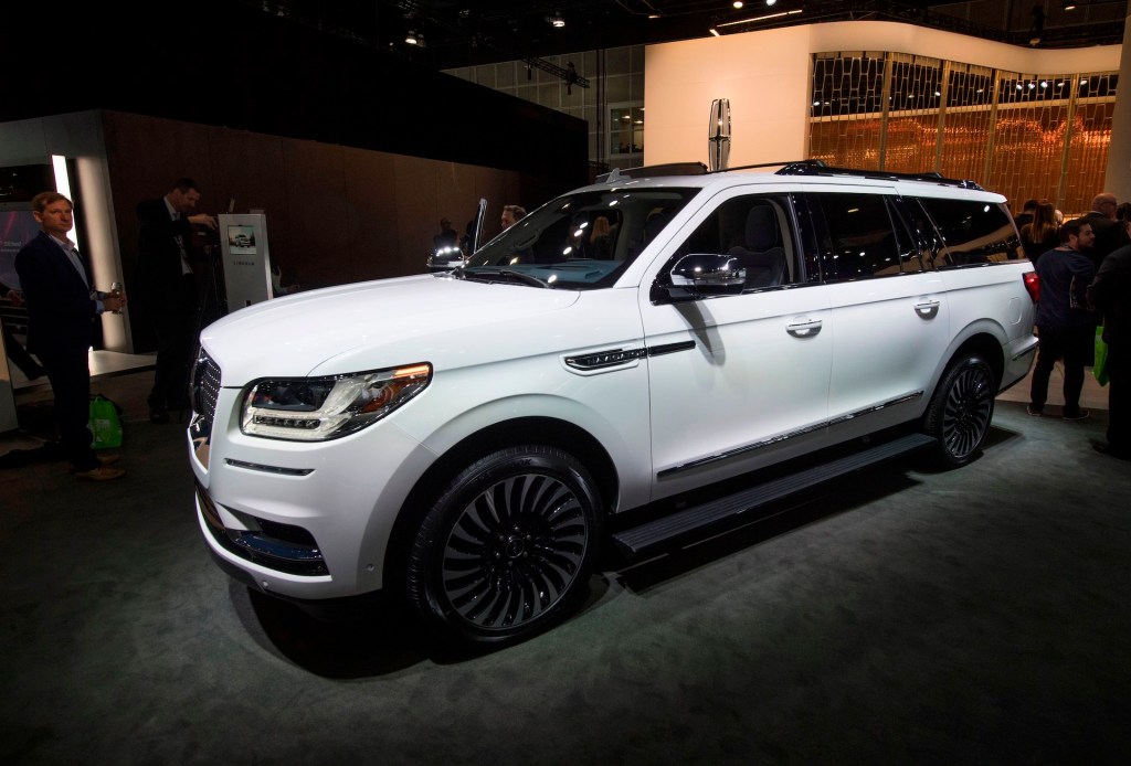 The 2020 Lincoln Navigator L SUV on display at the 2019 Los Angeles Auto Show