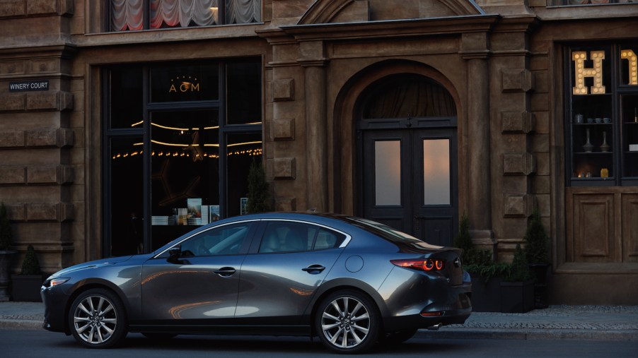 2020 Mazda3 parked in front of a building