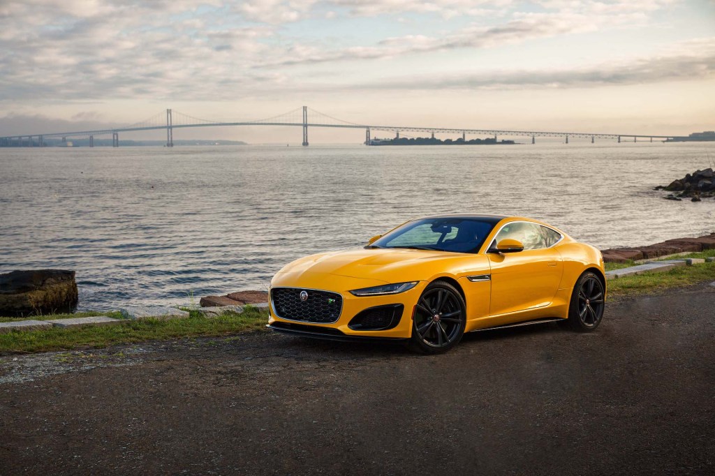 A photo of a 2021 Jaguar F-Type R outdoors.