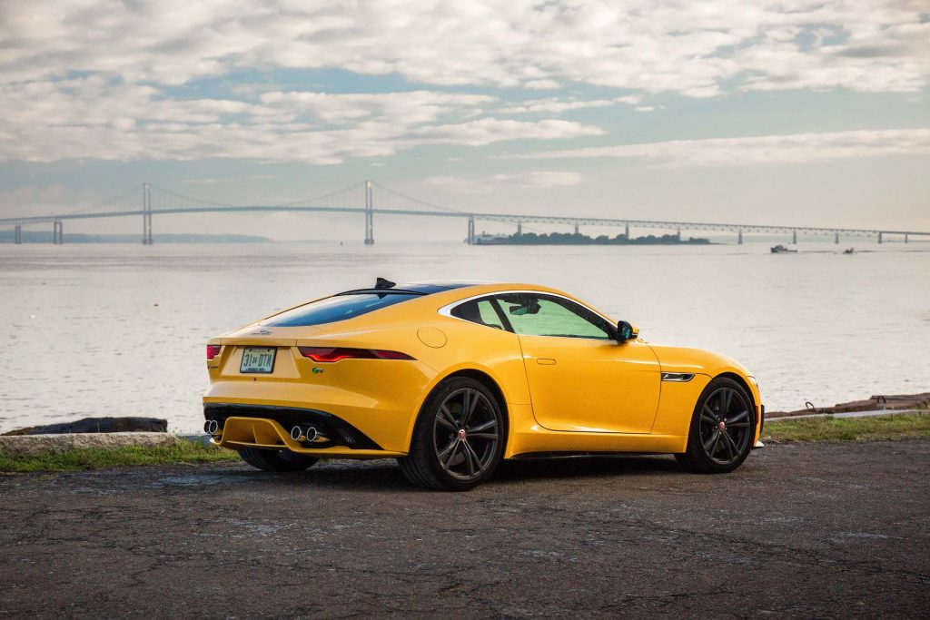 A photo of a 2021 Jaguar F-Type R outdoors.