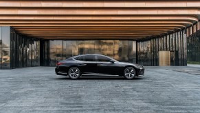2021 Lexus LS 500 parked in front of a building