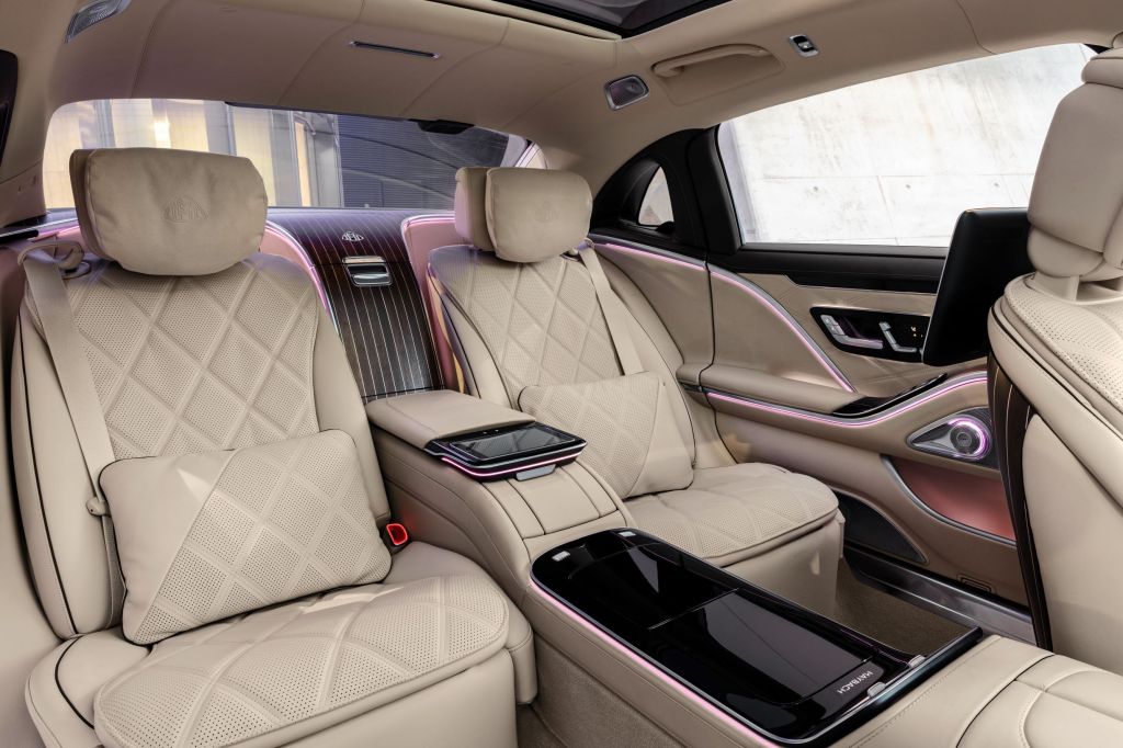 The 2021 Mercedes-Maybach S-Class Executive Package's rear seats