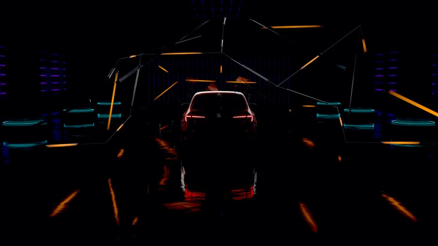 A photo of a 2022 Honda Civic in a studio.