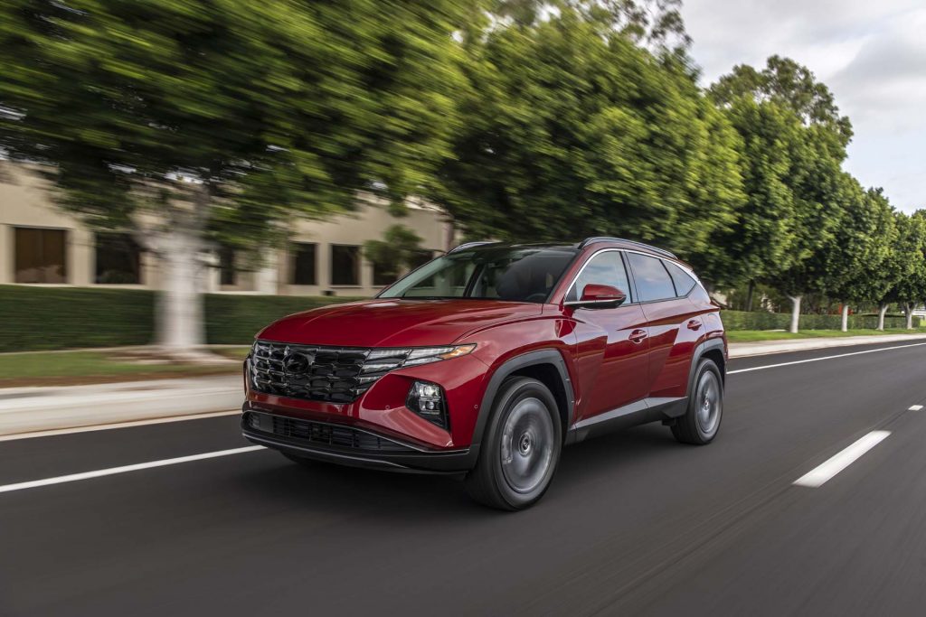 2022 Hyundai Tucson driving on road